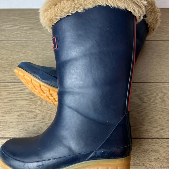 Joules Navy Blue Rubber Kids Wellingtons Rain Boots Sz 13 - Picture 9 of 13